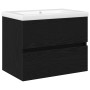 Gabinete para Lavabo con puerta Roble negro 60 x 39 x 62 cm