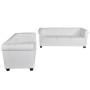White synthetic leather Chesterfield sofas in 2 and 3-seater sizes. by vidaXL, Sofas - Ref: Foro24-272250, Price: 910,02 €, D...