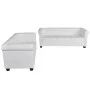 White synthetic leather Chesterfield sofas in 2 and 3-seater sizes. by vidaXL, Sofas - Ref: Foro24-272250, Price: 895,76 €, D...