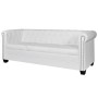 2- und 3-Sitzer Chesterfield Sofas Kunstleder weiß von vidaXL, Sofas - Ref: Foro24-272250, Preis: 910,02 €, Rabatt: %
