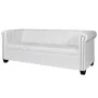 White synthetic leather Chesterfield sofas in 2 and 3-seater sizes. by vidaXL, Sofas - Ref: Foro24-272250, Price: 895,76 €, D...