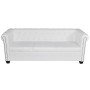 White synthetic leather Chesterfield sofas in 2 and 3-seater sizes. by vidaXL, Sofas - Ref: Foro24-272250, Price: 910,02 €, D...