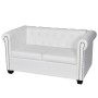 2- und 3-Sitzer Chesterfield Sofas Kunstleder weiß von vidaXL, Sofas - Ref: Foro24-272250, Preis: 910,02 €, Rabatt: %