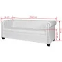 White synthetic leather Chesterfield sofas in 2 and 3-seater sizes. by vidaXL, Sofas - Ref: Foro24-272250, Price: 895,76 €, D...