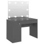 Makeup dressing table with LED lights gray MDF 110x55x145 cm by vidaXL, Bedroom Dressers - Ref: Foro24-331550, Price: 295,01 ...