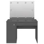 Makeup dressing table with LED lights gray MDF 110x55x145 cm by vidaXL, Bedroom Dressers - Ref: Foro24-331550, Price: 295,01 ...