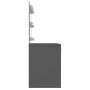 Tocador de maquillaje con luces LED MDF gris 110x55x145 cm de vidaXL, Tocadores para dormitorios - Ref: Foro24-331550, Precio...