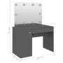 Makeup dressing table with LED lights gray MDF 110x55x145 cm by vidaXL, Bedroom Dressers - Ref: Foro24-331550, Price: 295,01 ...