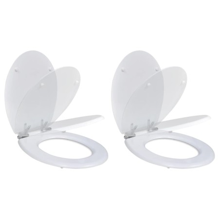 Toilet Seats with Soft Close Lids 2 Pcs White MDF by vidaXL, Toilet and bidet seats - Ref: Foro24-275885, Price: 77,51 €, Dis...