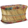 Mesa de centro con detalles chindi bambú multicolor