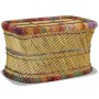 Mesa de centro con detalles chindi bambú multicolor