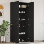 Armario para Zapatos con estante Negro 80 x 35.5 x 180 cm