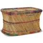 Mesa de centro con detalles chindi bambú multicolor