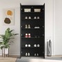 Armario para Zapatos con estante Negro 80 x 35.5 x 180 cm