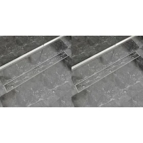 Linear shower drain 2 pieces 1030x140 mm stainless steel by vidaXL, Drains - Ref: Foro24-275952, Price: 128,53 €, Discount: %
