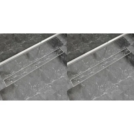 Linear shower drain 2 pieces 1030x140 mm stainless steel by vidaXL, Drains - Ref: Foro24-275952, Price: 128,53 €, Discount: %