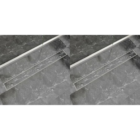Lineare Duschrinne 2 Stück 1030x140 mm Edelstahl von vidaXL, Abflüsse - Ref: Foro24-275952, Preis: 126,20 €, Rabatt: %