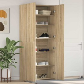 Armario para Zapatos con estante Marrón 80 x 35.5 x 180 cm