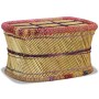 Mesa de centro con detalles chindi bambú multicolor