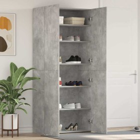 Armario para Zapatos con estante Gris 80 x 35.5 x 180 cm
