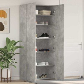 Armario para Zapatos con estante Gris 80 x 35.5 x 180 cm Armario para Zapatos con estante Gris 80 x 35.5 x 180 cm