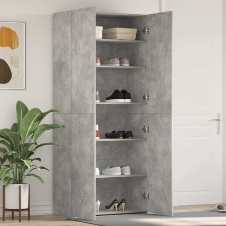 Armario para Zapatos con estante Gris 80 x 35.5 x 180 cm