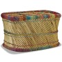 Mesa de centro con detalles chindi bambú multicolor