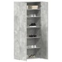 Armario para Zapatos con estante Gris 80 x 35.5 x 180 cm