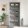 Armario para Zapatos con estante Gris 80 x 35.5 x 180 cm
