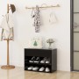 Banco zapatero de madera de ingeniería negro 60x30x45 cm