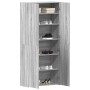 Armario para Zapatos con estante Gris 80 x 35.5 x 180 cm