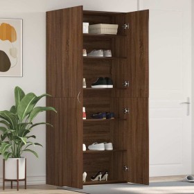 Armario para Zapatos con estante Marrón 80 x 35.5 x 180 cm