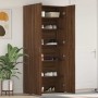 Armario para Zapatos con estante Marrón 80 x 35.5 x 180 cm