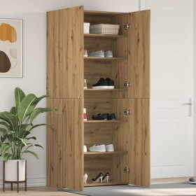 Armario para Zapatos con estante Marrón 80 x 35.5 x 180 cm