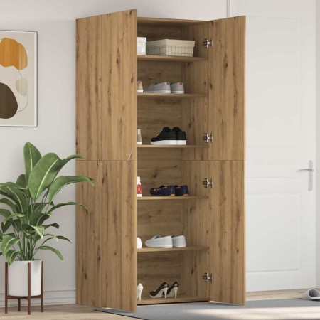 Armario para Zapatos con estante Marrón 80 x 35.5 x 180 cm