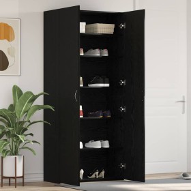 Armario para Zapatos con estante Negro 80 x 35.5 x 180 cm