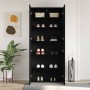 Armario para Zapatos con estante Negro 80 x 35.5 x 180 cm