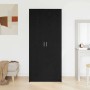Armario con puerta Negro 80 x 51 x 180 cm Madera contrachapada
