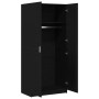 Armario con puerta Negro 80 x 51 x 180 cm Madera contrachapada