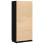 Armario con puerta Negro 80 x 51 x 180 cm Madera contrachapada