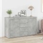 Vitrina Gris hormigón 120 x 36 x 69 cm Madera contrachapada