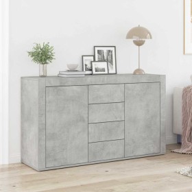 Vitrina Gris hormigón 120 x 36 x 69 cm Madera contrachapada