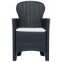 Garden table and chairs 3-piece set, gray plastic with a rattan look. by vidaXL, Garden sets - Ref: Foro24-276113, Price: 240...