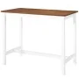 Set mesa y sillas de bar 3 piezas madera maciza marrón y blanco by vidaXL, Furniture sets for kitchens and dining rooms - Ref...