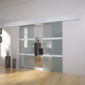 Doppelte Glasschiebetür von vidaXL, Türen für zu Hause - Ref: Foro24-273735, Preis: 516,16 €, Rabatt: %