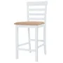 Set mesa y sillas de bar 3 piezas madera maciza marrón y blanco by vidaXL, Furniture sets for kitchens and dining rooms - Ref...