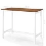 Set mesa y sillas de bar 3 piezas madera maciza marrón y blanco by vidaXL, Furniture sets for kitchens and dining rooms - Ref...