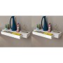 Floating wall shelves with drawers 2 units white 80 cm by vidaXL, Shelves and shelves - Ref: Foro24-276002, Price: 104,80 €, ...