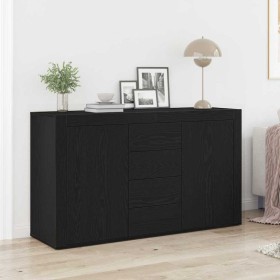 Vitrina Roble negro 120 x 36 x 69 cm Madera contrachapada