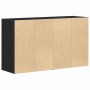Vitrina Roble negro 120 x 36 x 69 cm Madera contrachapada